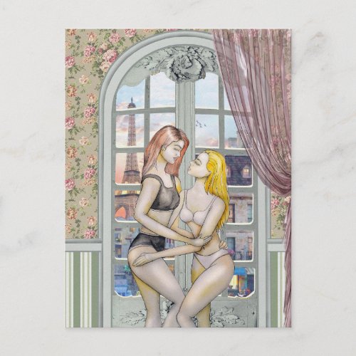Lady Lovers Art Postcard