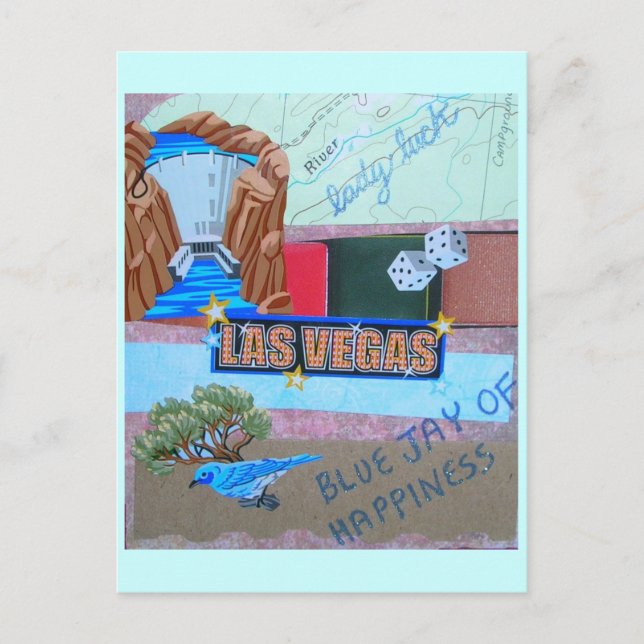 Lady Luck Collage Postcard (Front)