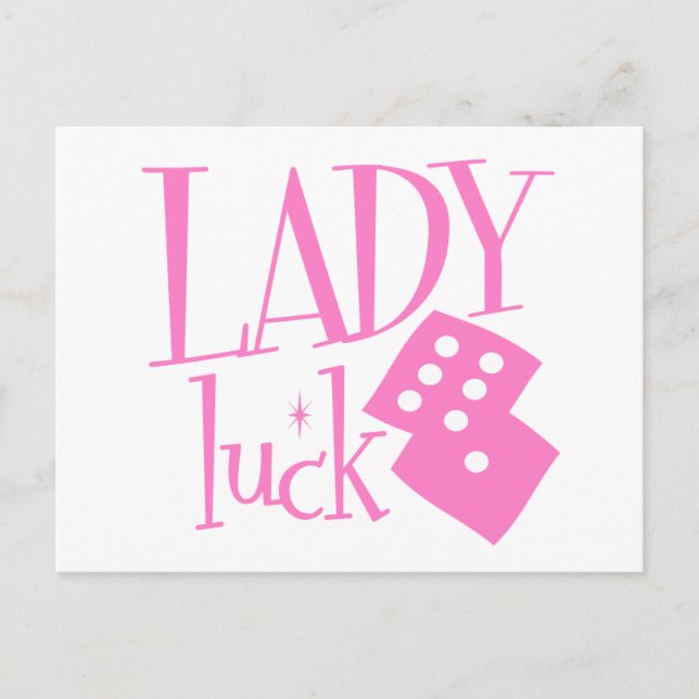 Lady Luck Dice Postcard (Front)