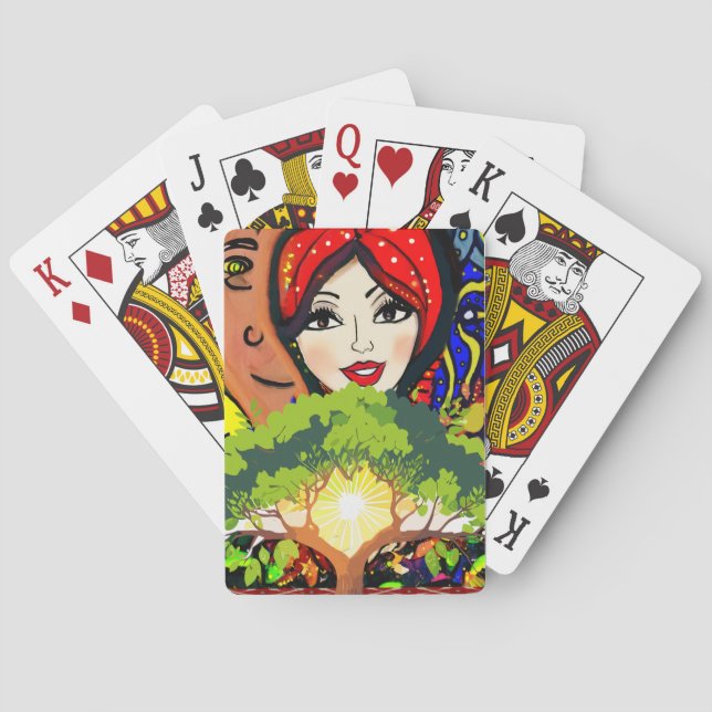 Lady Luck Game Night  Poker Cards (Back)