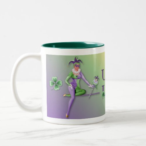 Lady Luck Harlequin Two_Tone Coffee Mug