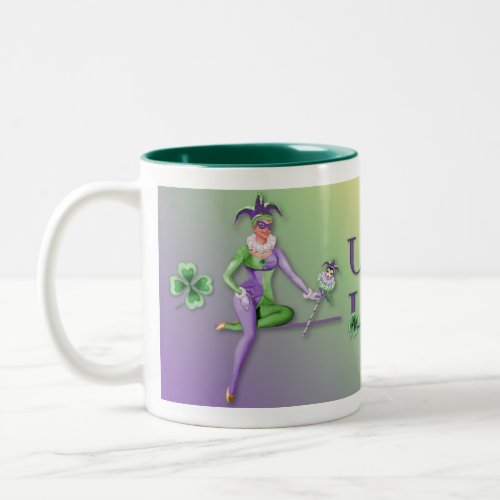 Lady Luck Harlequin Two_Tone Coffee Mug