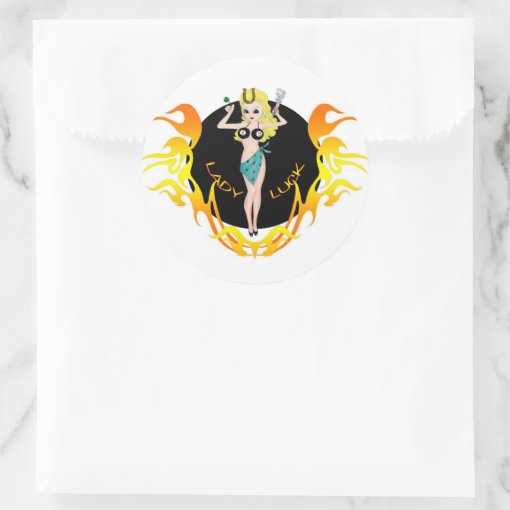 Lady Luck Stickers | Zazzle