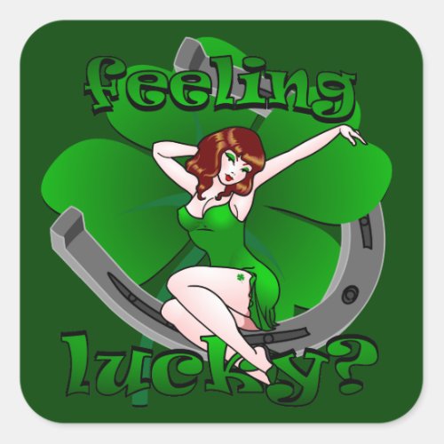 Lady Luck Stickers Lucky Charm Pin_up Sticker