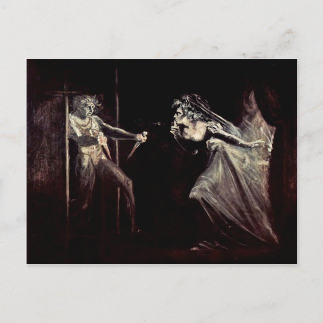 Lady Macbeth Receives The Daggers, Lady Macbeth Ta Postcard (Front)
