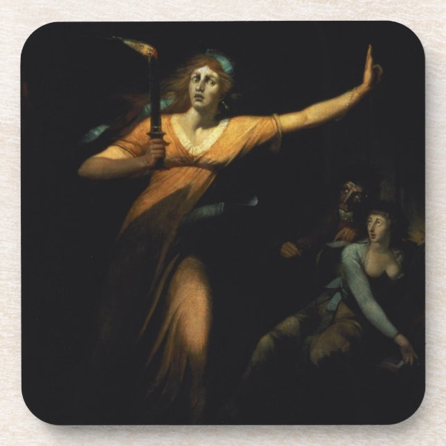 Lady Macbeth Sleepwalking, 1783 (oil on canvas) Beverage Coaster (Front)