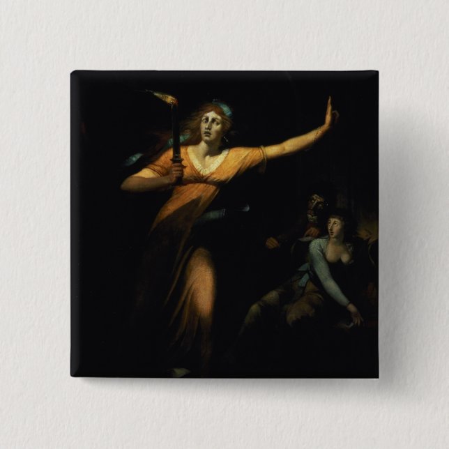 Lady Macbeth Sleepwalking, 1783 (oil on canvas) Button (Front)