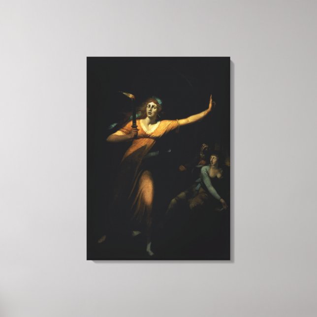 Lady Macbeth Sleepwalking, 1783 (oil on canvas) Canvas Print (Front)
