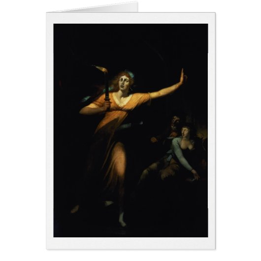 Lady Macbeth Sleepwalking, 1783 (oil on canvas) Cards (Front)
