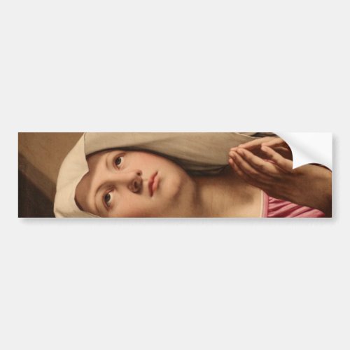 Lady Madonna Praying Virgin Mary Christian Art Bumper Sticker