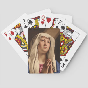 Lady Madonna Praying (Virgin Mary) (Christian Art) Poker Cards