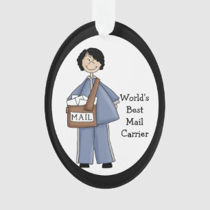 Lady Mail Carrier AcrylicThank You Ornament
