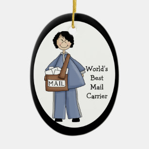 Lady Mail Carrier Thank You Ornament
