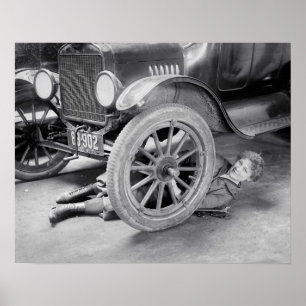 Lady Mechanic, 1920. Vintage Photo Poster
