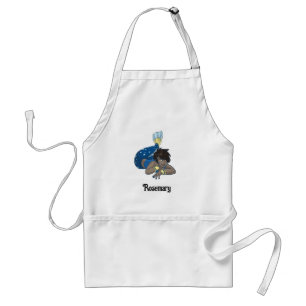 Lady mermaid custom name adult apron