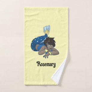 Lady mermaid custom name hand towel