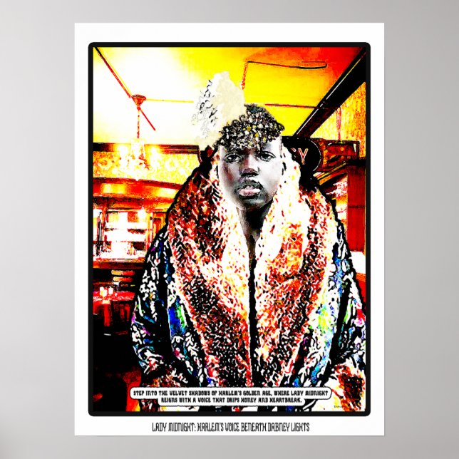 Lady Midnight: Harlem’s Voice Beneath Dabney Light Poster (Front)