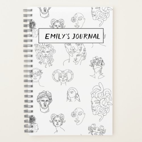 Lady Monster Personalized Spiral Notebook