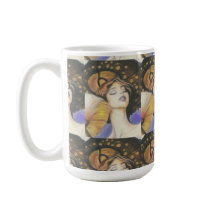 lady mushroom love coffee tea cup