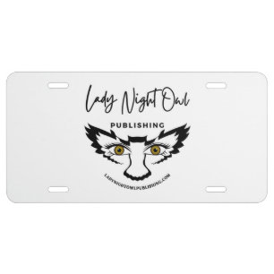 Lady Night Owl Publishing Car Tag - Book Publisher License Plate