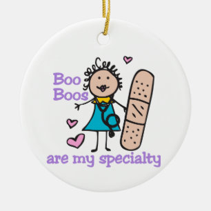 Lady Nurse Ceramic Ornament