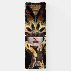 Lady of a Thousand Swords (Desert Tribal Fractal) Banner