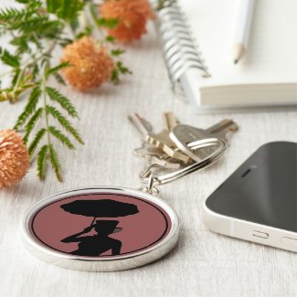Lady of Ashes Keychain, Rnd, - Keys to Hearse Keychain