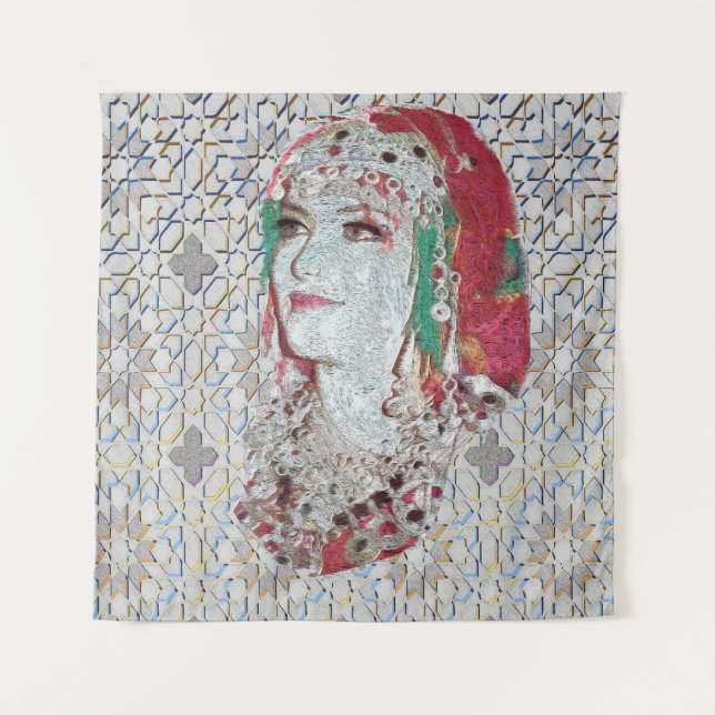 Lady of Atlas II Tapestry (Front)