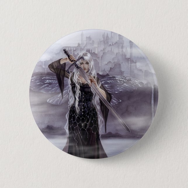 Lady of Avalon Badge/Button Pinback Button (Front)
