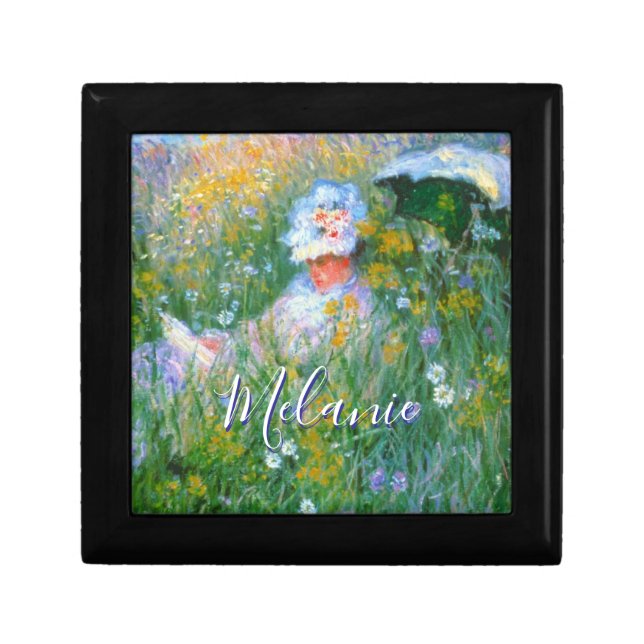Lady of Claude Monet Painting Dans La Prairie Gift Box (Front)