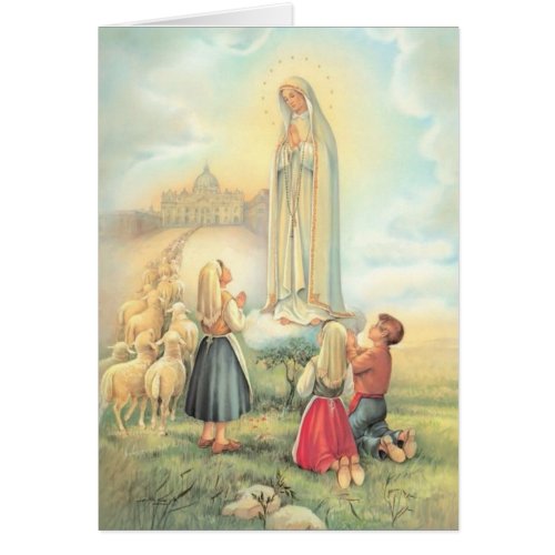 Lady of Fatima Three Children Sheep Church