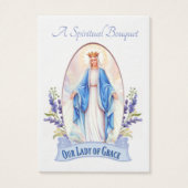 Lady of Grace Spiritual Bouquet Prayer Holy Card (Front)