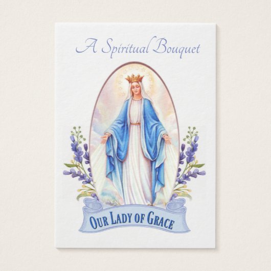 Lady of Grace Spiritual Bouquet Prayer Holy Card (Front)