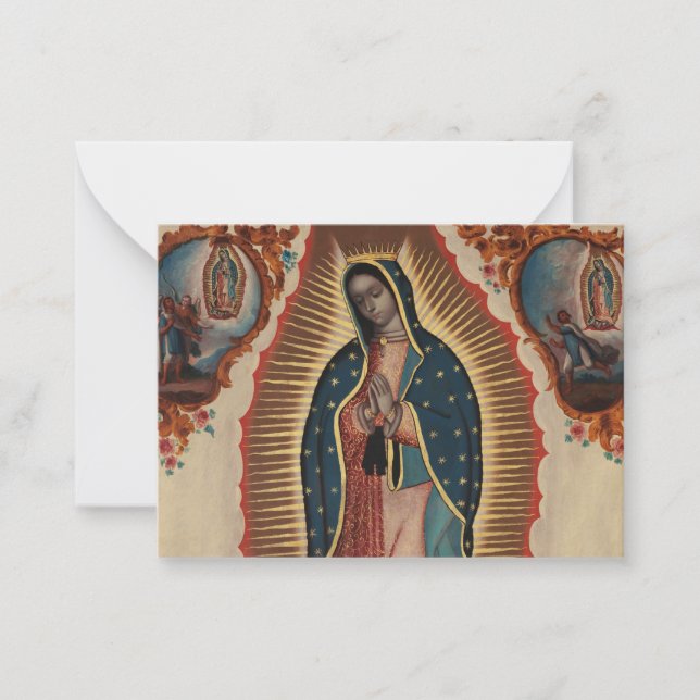 Lady of Guadalupe, 1780 by Sebastian Zalcedo Note Card (Front)