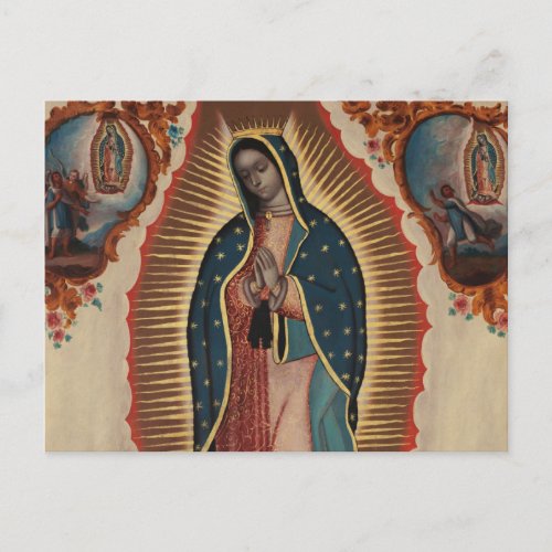 Lady of Guadalupe 1780 by Sebastian Zalcedo Postcard