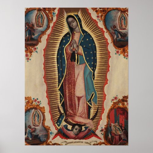Lady of Guadalupe 1780 by Sebastian Zalcedo Poster