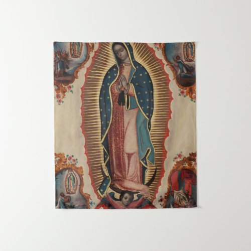 Lady of Guadalupe 1780 by Sebastian Zalcedo Tapestry