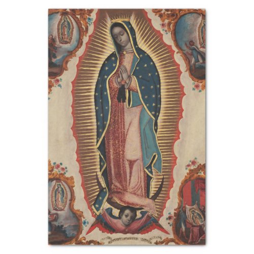 Lady of Guadalupe 1780 by Sebastian Zalcedo Tissue Paper