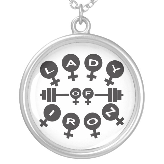 Lady of Iron Silver Plated Necklace (Front)