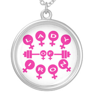 Lady of Iron Silver Plated Necklace