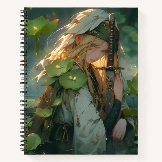 Lady of Lake Anime Fantasy Notebook (Front)