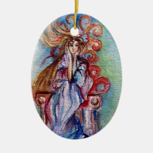 LADY OF LAKE  Magic and Mystery Ceramic Ornament