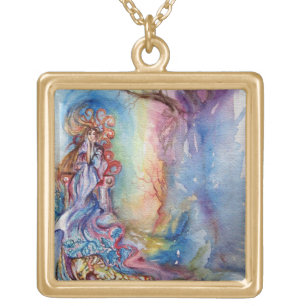 LADY OF LAKE , Magic and Mystery Gold Plated Necklace