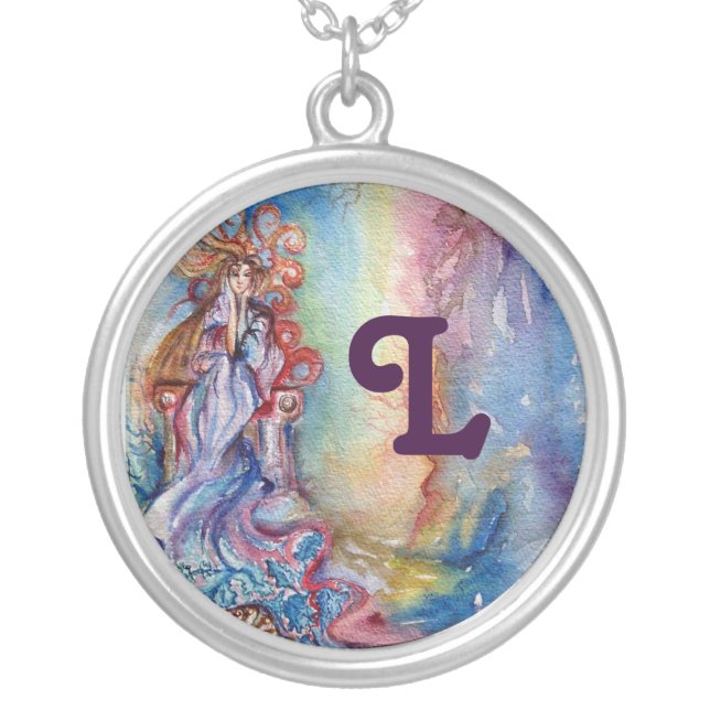 LADY OF LAKE , Magic and Mystery Silver Plated Necklace (Front)