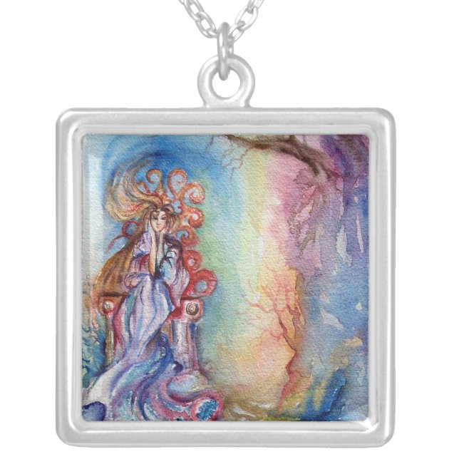 LADY OF LAKE  / Magic and Mystery Silver Plated Necklace (Front)
