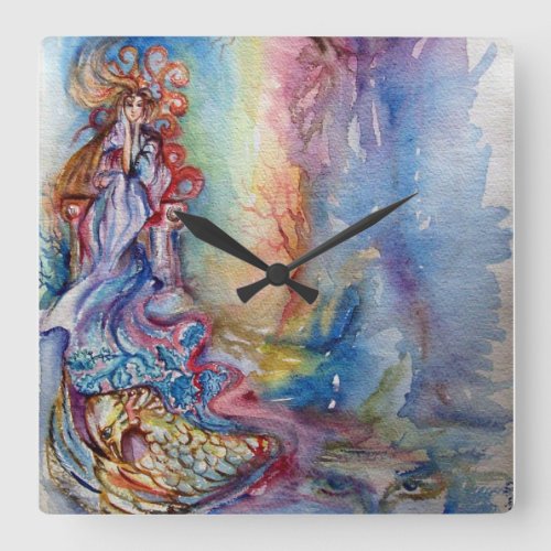 LADY OF LAKE   Magic and Mystery Square Wall Clock