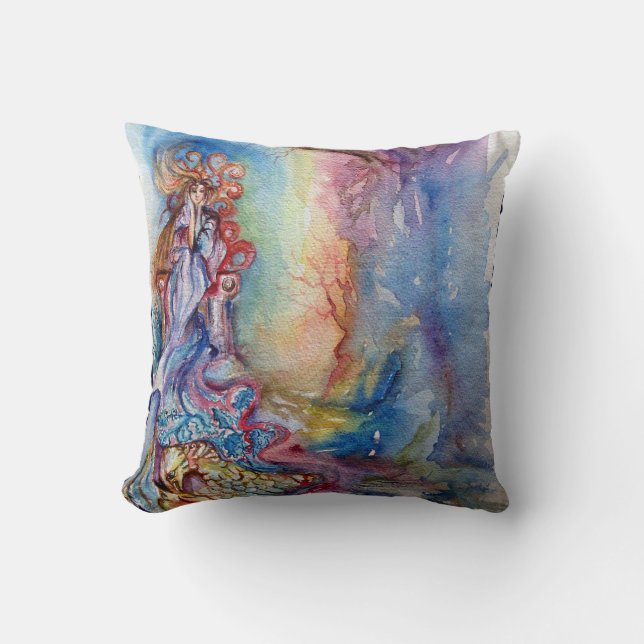 LADY OF LAKE , Magic and Mystery Throw Pillow (Front)