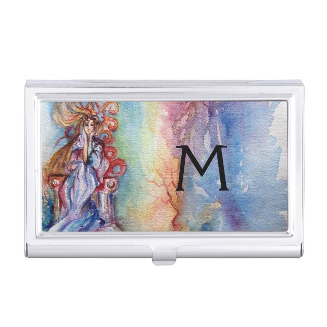 LADY OF LAKE MONOGRAM, Magic and Mystery Business Card Case (Front)