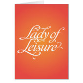 Lady Of Leisure 1B (Front)