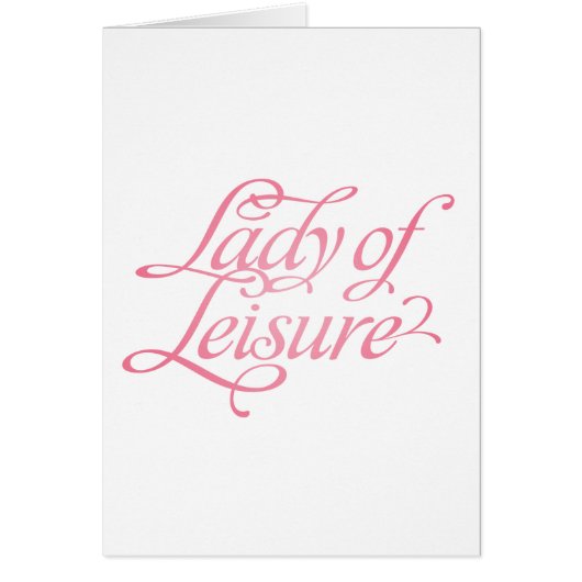 Lady Of Leisure 2 Cards (Front)